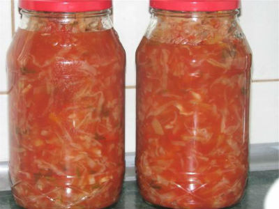 Капуста в томатном соке на зиму